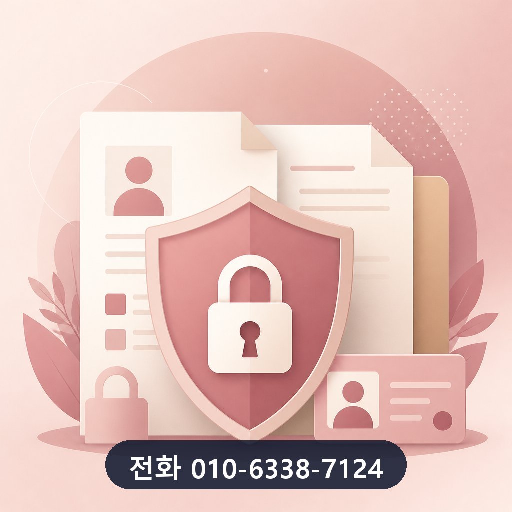 신한카드 카드깡 업체 개인정보 보호 이미지 · 문의 010-6338-7124